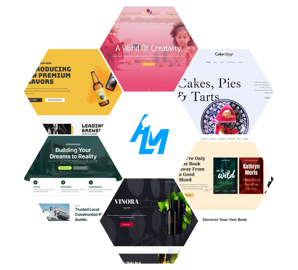 WordPress and Laravel website development illustration